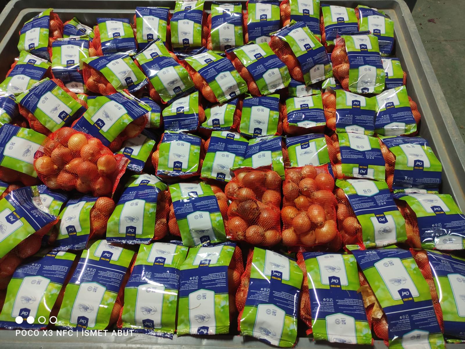 kavurmalık soğan paketleme